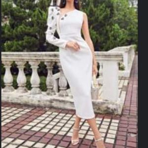 SheIn Bumble Bee Sleeve Dress